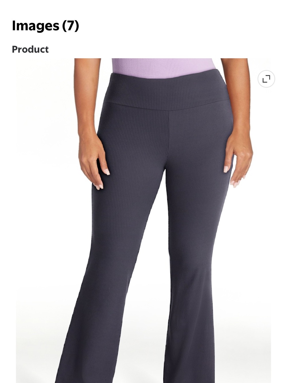 No Boundaries Charcoal Ribbed Flare Pants